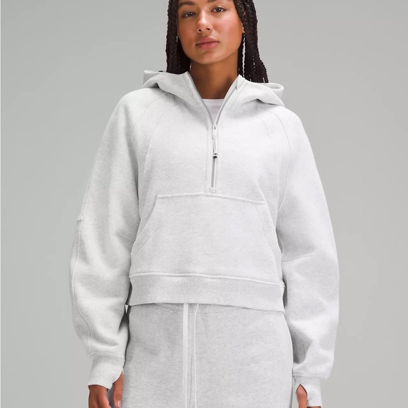Lululemon Scuba Oversized Half-Zip Hoodie - Light Heather Grey - Picture 1 of 8